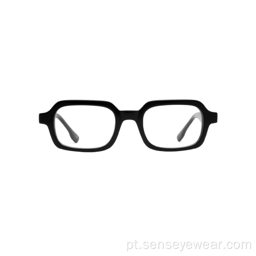 Design vintage Square Square Mens Acetato Óptico quadro